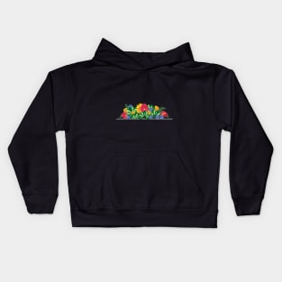 Blackboard Flowers Kids Hoodie